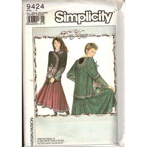 Simplicity 9424 Misses S to L Daisy Kingdom Lined Jacket Uncut Sewing Pattern